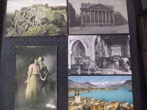 POSTCARDS : 21 VINTAGE / FOREIGN POSTCARDS 1913 ONWARDS